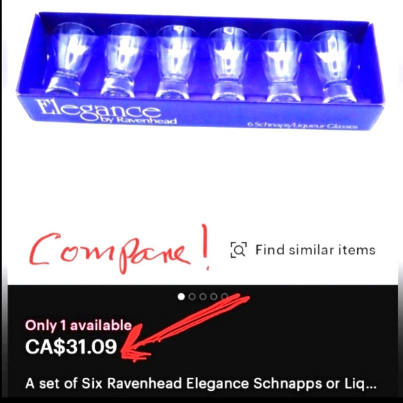 6 ELEGANCE GLASSES - Picture 6 of 8